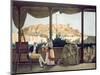 The French Consul, Monsieur Fauvel, on the Terrace of his House in Athens, engraved by the Thierry-Louis Dupré-Mounted Giclee Print