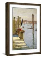 The French Consulate, Grand Canal, Venice (Oil on Canvas)-John Lavery-Framed Giclee Print