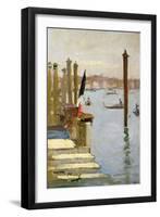 The French Consulate, Grand Canal, Venice (Oil on Canvas)-John Lavery-Framed Giclee Print