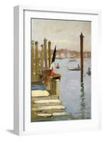 The French Consulate, Grand Canal, Venice (Oil on Canvas)-John Lavery-Framed Giclee Print