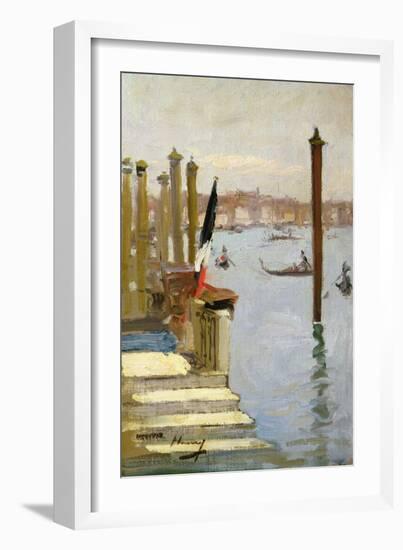 The French Consulate, Grand Canal, Venice (Oil on Canvas)-John Lavery-Framed Giclee Print