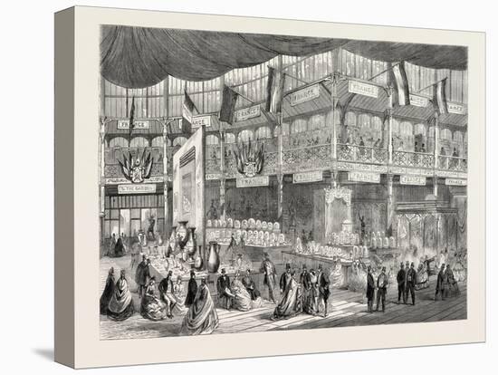 The French Court in the Dublin Exhibition, Ireland, 1865-null-Stretched Canvas