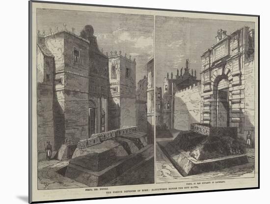 The French Defences of Rome, Earthworks before the City Gates-Frank Watkins-Mounted Giclee Print