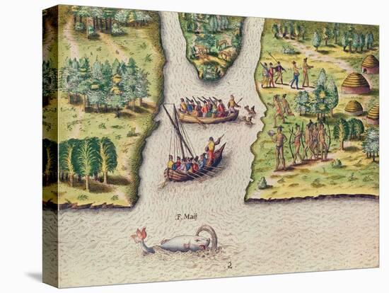 The French Discover the River of May-Jacques Le Moyne-Stretched Canvas