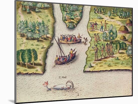 The French Discover the River of May-Jacques Le Moyne-Mounted Giclee Print