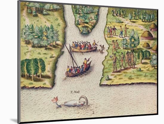 The French Discover the River of May-Jacques Le Moyne-Mounted Giclee Print