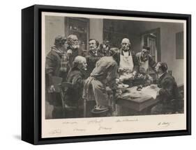 The French Doctor Claude Bernard with a Group of His Colleagues Probably at the College de France-Lhermitte-Framed Stretched Canvas