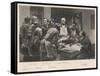 The French Doctor Claude Bernard with a Group of His Colleagues Probably at the College de France-Lhermitte-Framed Stretched Canvas