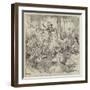 The French Elections, a Sketch on the Boulevard Montmartre, 15 October, Midnight, Une Fausse Joie-Felix Regamey-Framed Giclee Print