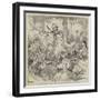 The French Elections, a Sketch on the Boulevard Montmartre, 15 October, Midnight, Une Fausse Joie-Felix Regamey-Framed Giclee Print