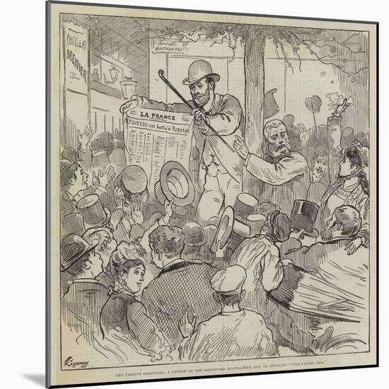 The French Elections, a Sketch on the Boulevard Montmartre, 15 October, Midnight, Une Fausse Joie-Felix Regamey-Mounted Giclee Print