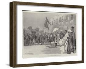 The French Envoy in Abyssinia, Reception of M Lagarde by Ras Makonnen-Frederic De Haenen-Framed Giclee Print