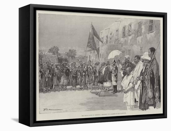 The French Envoy in Abyssinia, Reception of M Lagarde by Ras Makonnen-Frederic De Haenen-Framed Stretched Canvas