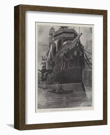 The French First-Class Battle-Ship Charles Martel at Toulon, Finishing Touches-Fred T. Jane-Framed Giclee Print