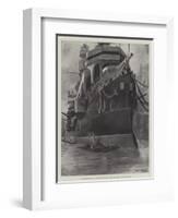 The French First-Class Battle-Ship Charles Martel at Toulon, Finishing Touches-Fred T. Jane-Framed Giclee Print