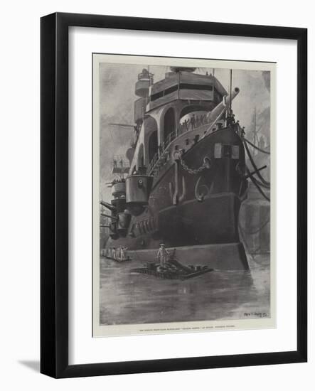 The French First-Class Battle-Ship Charles Martel at Toulon, Finishing Touches-Fred T. Jane-Framed Giclee Print