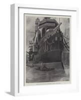 The French First-Class Battle-Ship Charles Martel at Toulon, Finishing Touches-Fred T. Jane-Framed Giclee Print