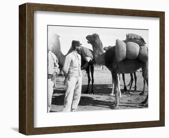 The French Foreign Legion on Manoeuvres, Boudenib, Morocco, 1911-null-Framed Giclee Print