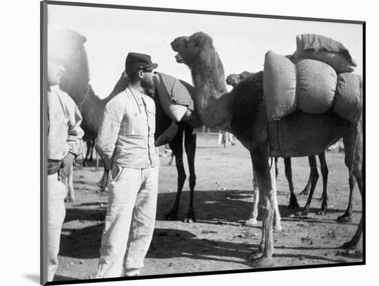 The French Foreign Legion on Manoeuvres, Boudenib, Morocco, 1911-null-Mounted Giclee Print