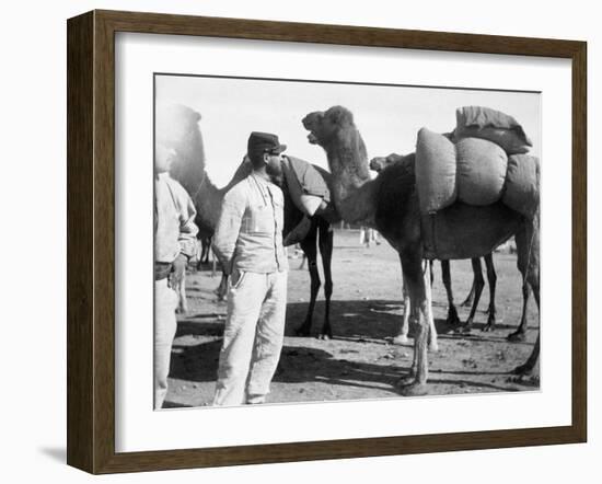 The French Foreign Legion on Manoeuvres, Boudenib, Morocco, 1911-null-Framed Giclee Print