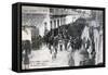 The French Foreign Legion Parading Through the Streets of Sidi Bel Abbes, Algeria, 1906-null-Framed Stretched Canvas