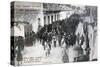 The French Foreign Legion Parading Through the Streets of Sidi Bel Abbes, Algeria, 1906-null-Stretched Canvas
