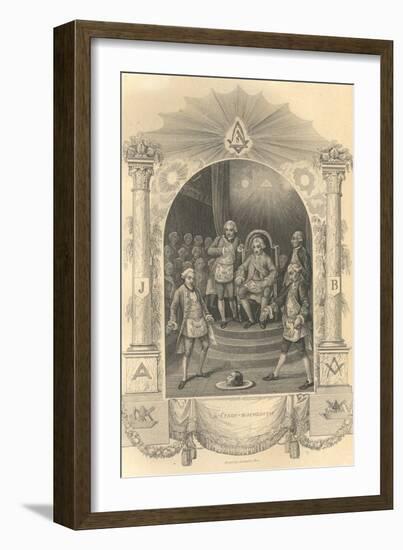 The French Freemasons Ceremony, 1844-null-Framed Giclee Print