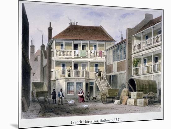 The French Horn Inn, Holborn, London, 1851-Thomas Hosmer Shepherd-Mounted Giclee Print