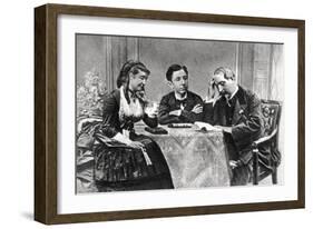 The French Imperial Family in Exile, Chislehurst, Kent, 1871-1873-null-Framed Giclee Print