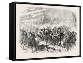 The French in Mexico: Death of Pueblita at Uruopan, 1865-null-Framed Stretched Canvas