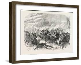 The French in Mexico: Death of Pueblita at Uruopan, 1865-null-Framed Giclee Print