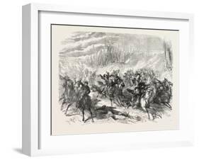 The French in Mexico: Death of Pueblita at Uruopan, 1865-null-Framed Giclee Print