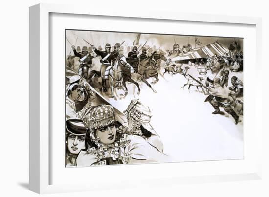 The French Invade Algeria-Angus Mcbride-Framed Giclee Print