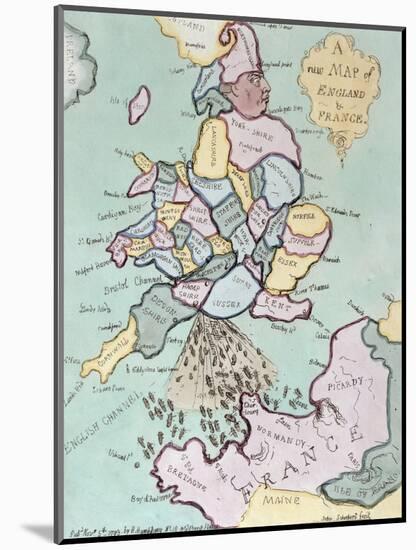 The French Invasion, or John Bull Bombarding the Bum-Boats, Published by Hannah Humphrey in 1793-James Gillray-Mounted Giclee Print