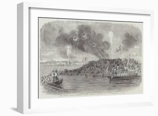 The French Mortar Battery before Sveaborg-John Wilson Carmichael-Framed Giclee Print