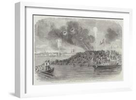 The French Mortar Battery before Sveaborg-John Wilson Carmichael-Framed Giclee Print