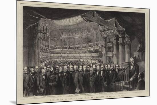 The French National Assembly in the Theatre at Versailles, 1873-null-Mounted Giclee Print