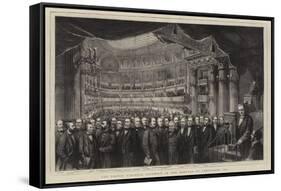 The French National Assembly in the Theatre at Versailles, 1873-null-Framed Stretched Canvas