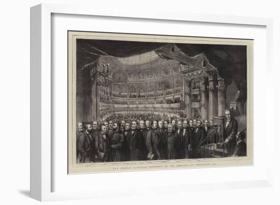 The French National Assembly in the Theatre at Versailles, 1873-null-Framed Giclee Print