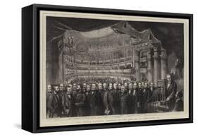The French National Assembly in the Theatre at Versailles, 1873-null-Framed Stretched Canvas