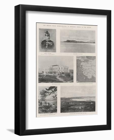 The French Naval Demonstration at Mitylene, Scenes in the Island-null-Framed Premium Giclee Print