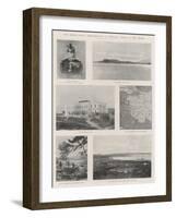 The French Naval Demonstration at Mitylene, Scenes in the Island-null-Framed Giclee Print