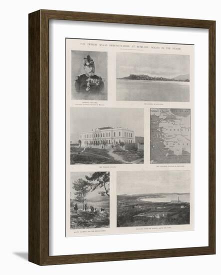 The French Naval Demonstration at Mitylene, Scenes in the Island-null-Framed Giclee Print