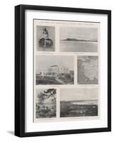 The French Naval Demonstration at Mitylene, Scenes in the Island-null-Framed Giclee Print