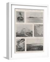 The French Naval Demonstration at Mitylene, Scenes in the Island-null-Framed Giclee Print