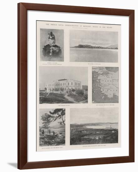 The French Naval Demonstration at Mitylene, Scenes in the Island-null-Framed Giclee Print