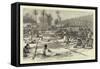 The French Operations in Dahomey, a Council of War at Abomey-null-Framed Stretched Canvas