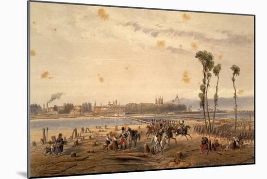 The French Passing the Sesia at Vercelli in 1859-Carlo Bossoli-Mounted Giclee Print