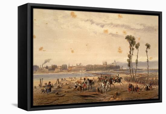 The French Passing the Sesia at Vercelli in 1859-Carlo Bossoli-Framed Stretched Canvas