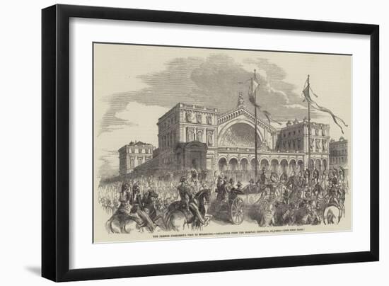 The French President's Visit to Strasburg, Departure from the Railway Terminus, at Paris-null-Framed Giclee Print